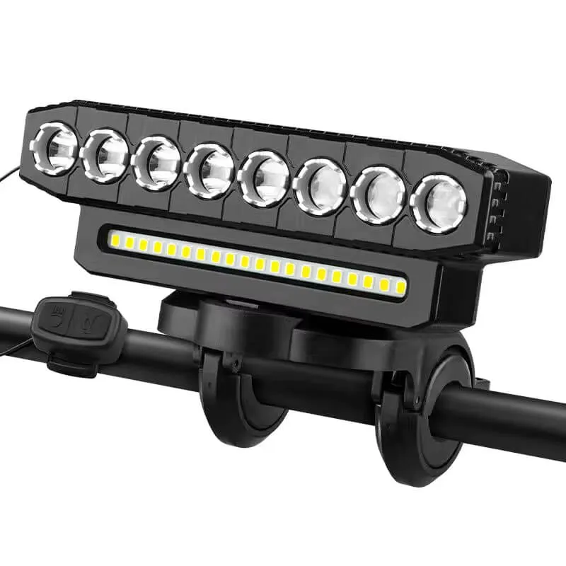 HaloTrack™ | Eclairage velo haute puissance avec klaxon intégré et batterie longue autonomie