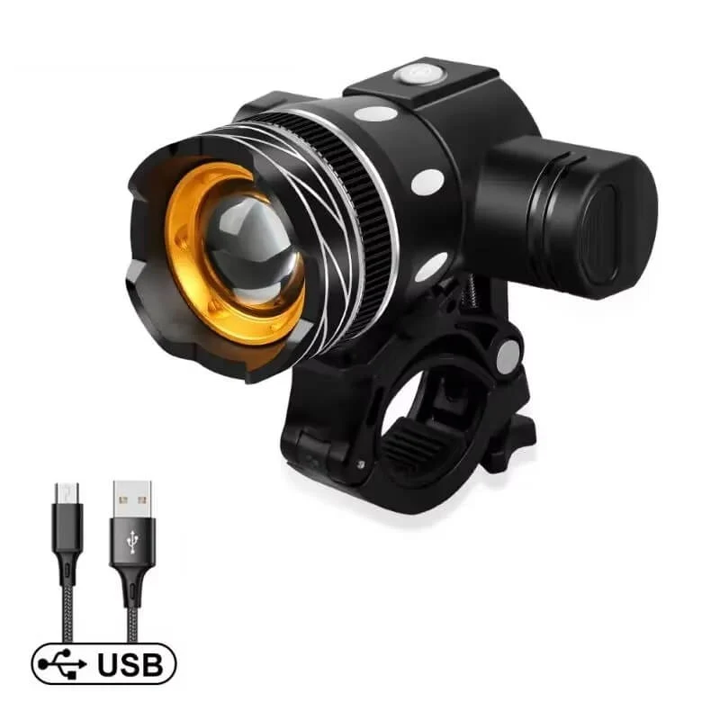 Lumenik™ | Eclairage velo avec zoom et étanche pour une conduite nocturne stable