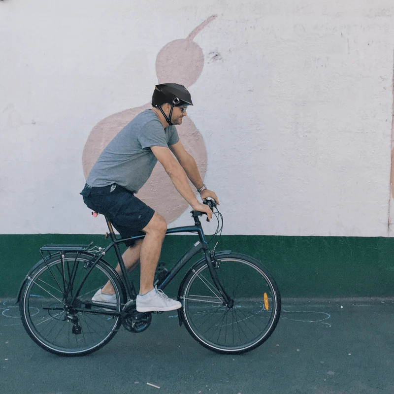 CityShell™ | Casque velo urbain 3 en 1 avec visière et lumière arrière