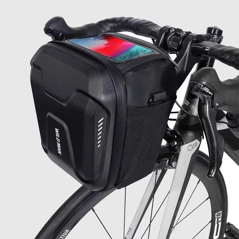HandleHaven™ | Sacoche guidon vélo compacte et étanche pour un rangement stylé et pratique