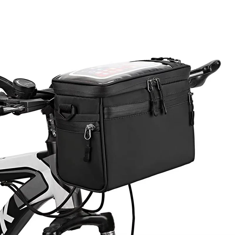 RideVault™ | Sacoche guidon vélo avec fenêtre tactile et port en bandoulière