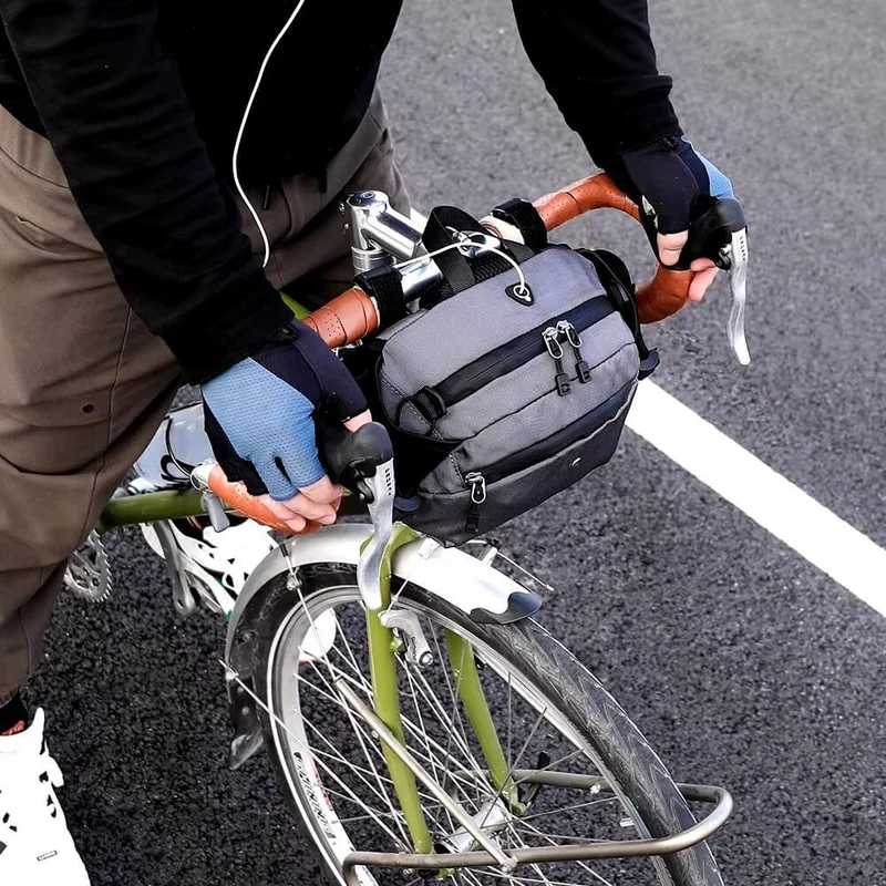 TravelGrip™ | Sacoche guidon vélo étanche avec sortie pour écouteurs