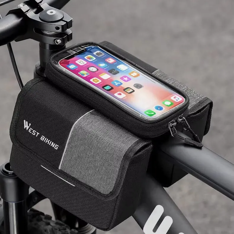 CompactRide™ | Sacoche velo telephone 3-en-1 avec écran tactile et grande capacité