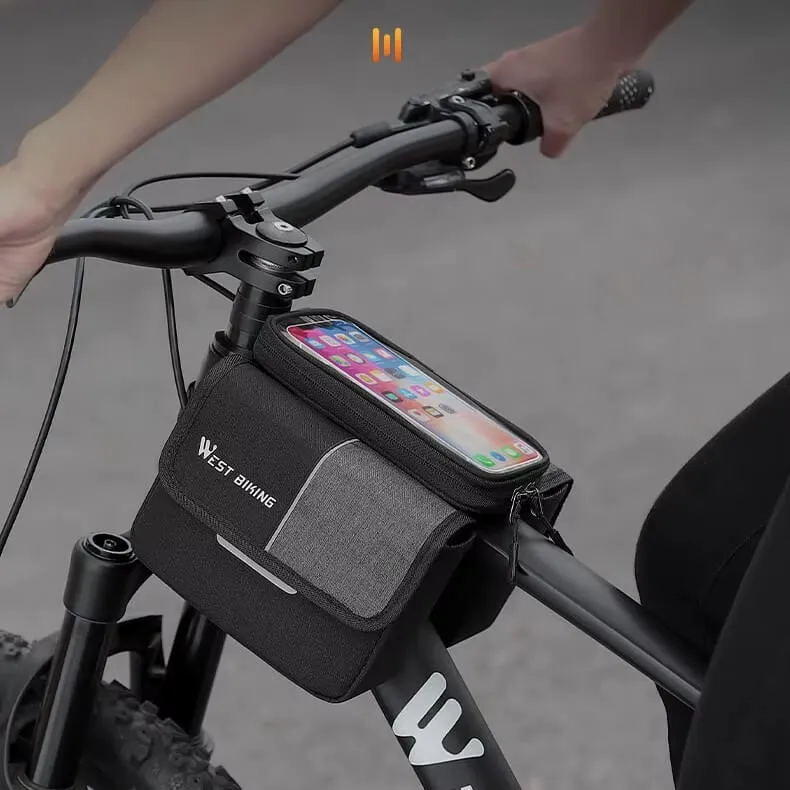 CompactRide™ | Sacoche velo telephone 3-en-1 avec écran tactile et grande capacité