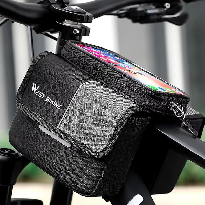CompactRide™ | Sacoche velo telephone 3-en-1 avec écran tactile et grande capacité