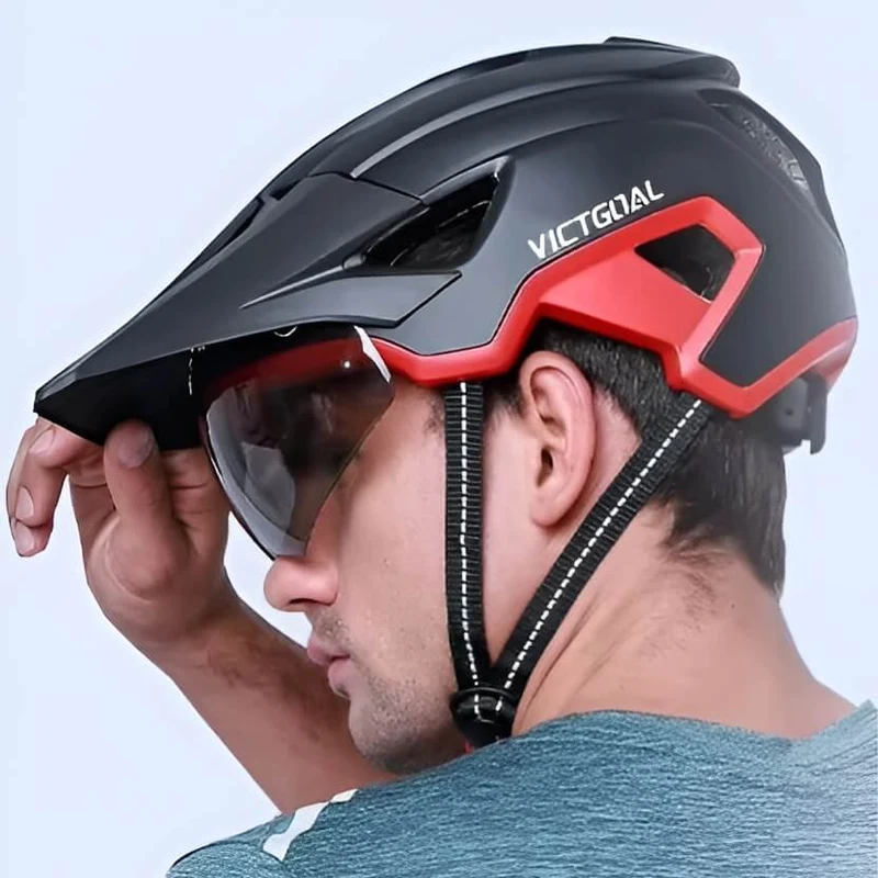 LinerStream™ | Casque velo avec éclairage arrière et lunettes magnétiques pour une sécurité complète