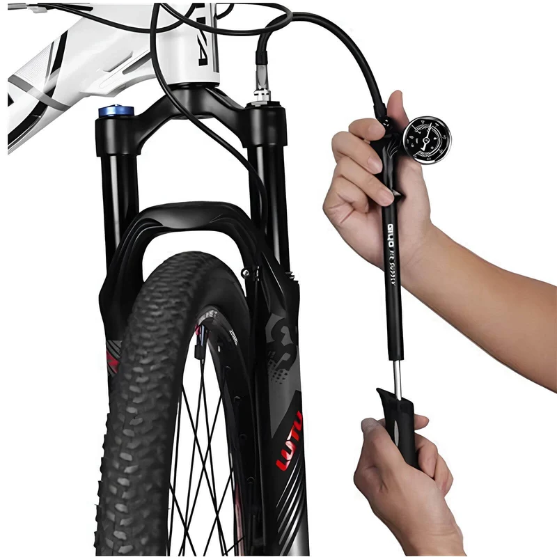 RiniPump™ | Pompe a velo pour suspensions avec manomètre et tuyau rotatif