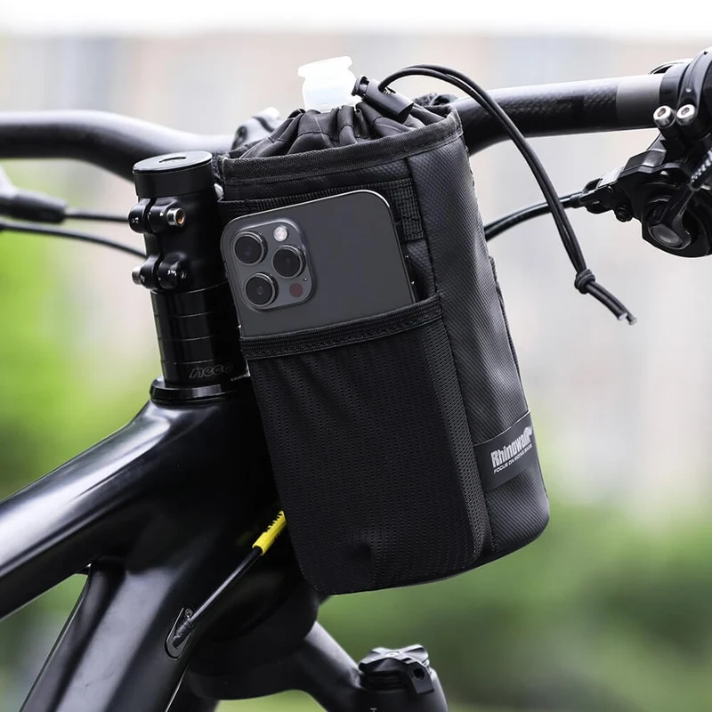 BikeBottlePack™ | Sacoche guidon vélo porte-bouteille isotherme avec poche de rangement
