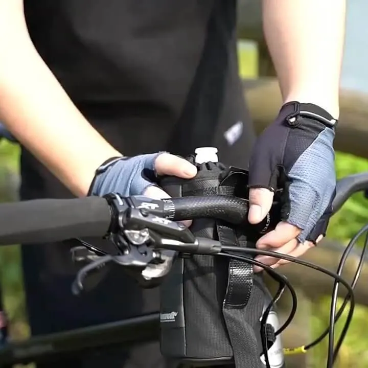BikeBottlePack™ | Sacoche guidon vélo porte-bouteille isotherme avec poche de rangement