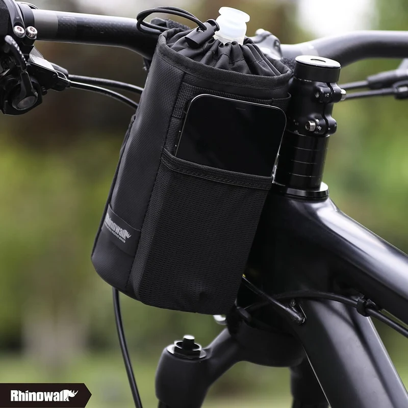 BikeBottlePack™ | Sacoche guidon vélo porte-bouteille isotherme avec poche de rangement