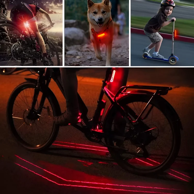 LaserSpotlight™ | Feu arriere velo avec laser pour sécurité nocturne optimale
