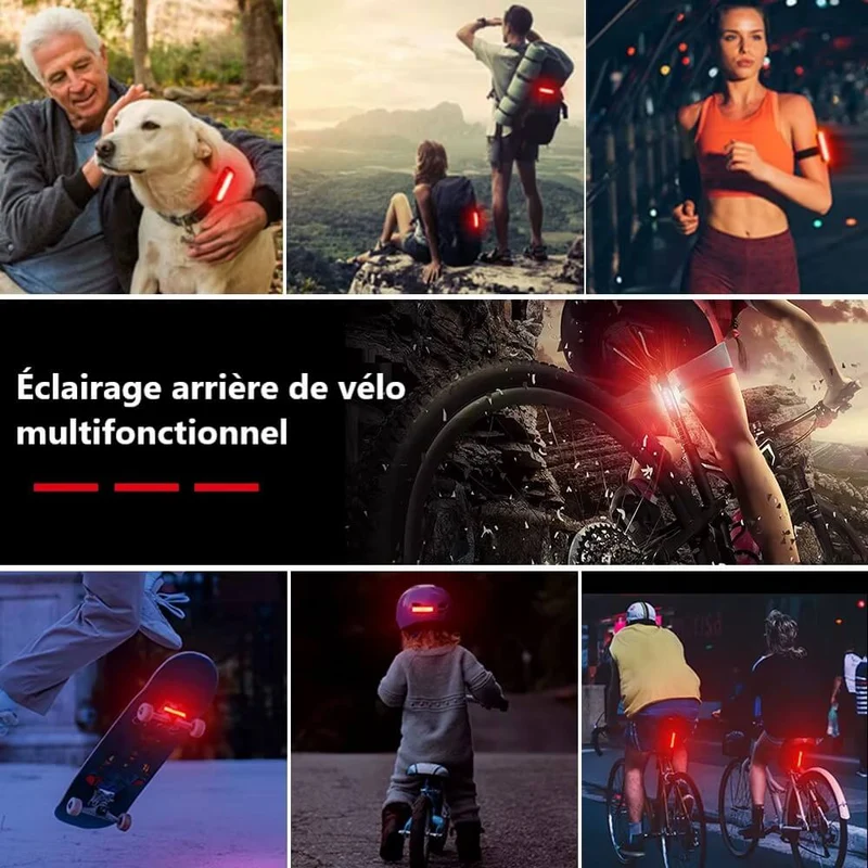 LaserSpotlight™ | Feu arriere velo avec laser pour sécurité nocturne optimale