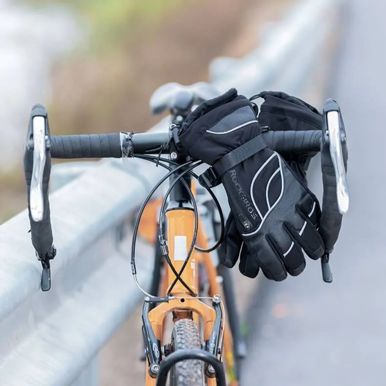 HeatedCyclingGloves™ | Gants velo hiver imperméables avec bande réfléchissante