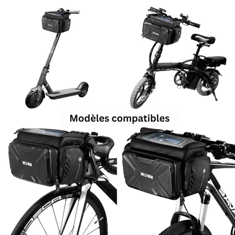 ProofFrameBag™ | Sacoche guidon vélo pratique et étanche 4L