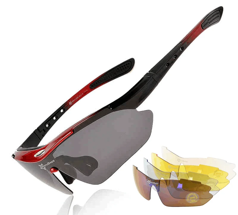 SunglassesX5™ | Lunette velo avec 5 lentilles interchangeables pour une protection complète