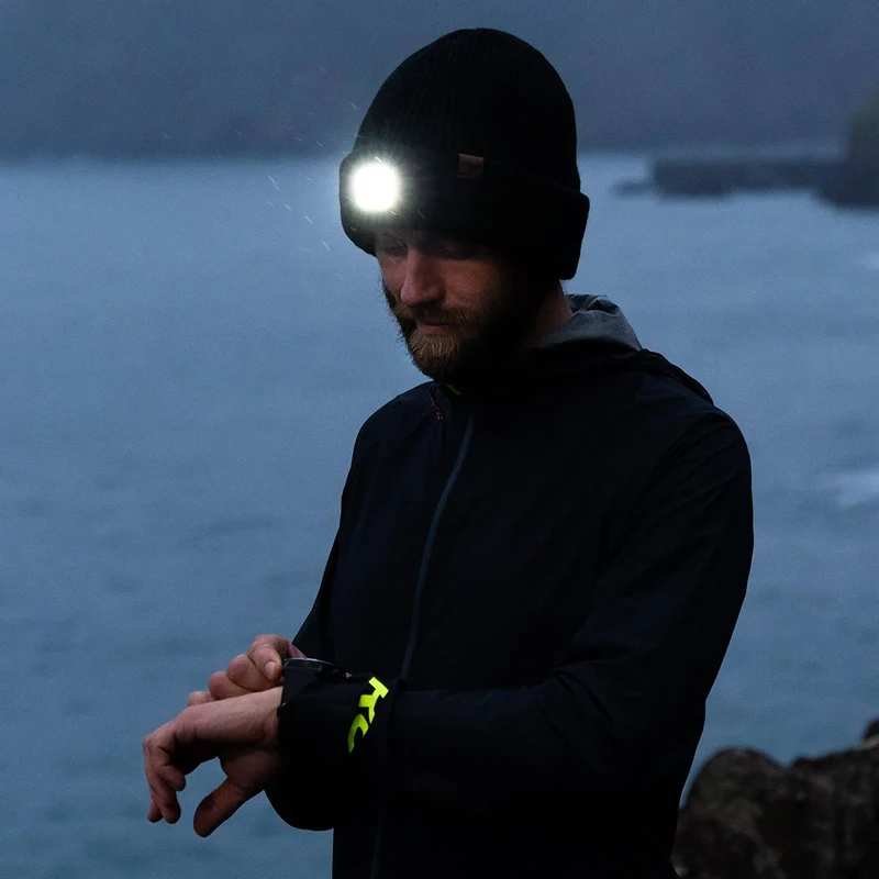 BaniLED™ | Bonnet lampe frontale rechargeable USB avec LED amovible