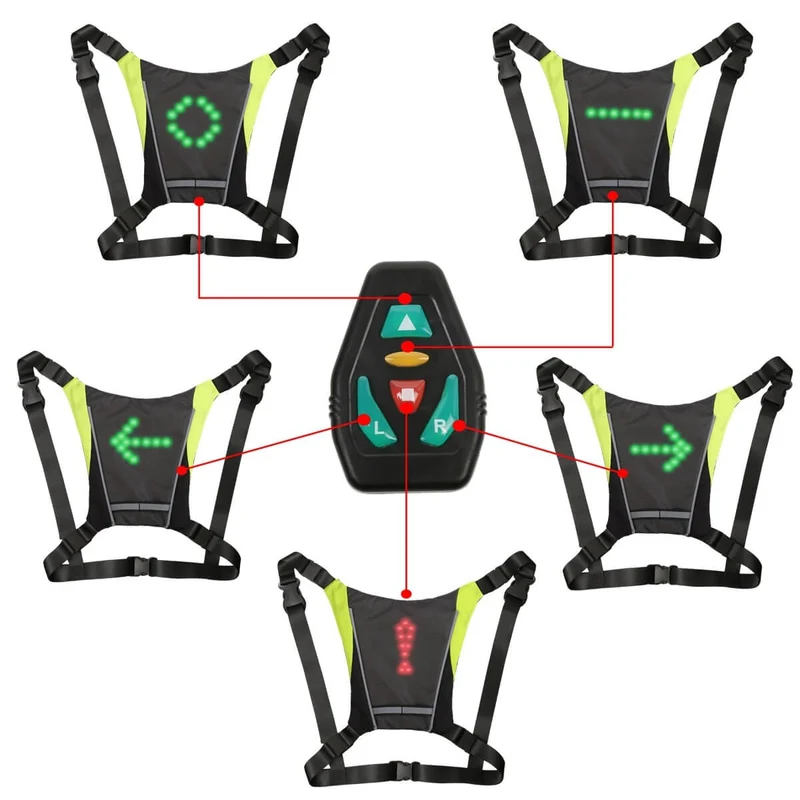 BikeBright™ | Gilet clignotant velo rechargeable par USB et étanche