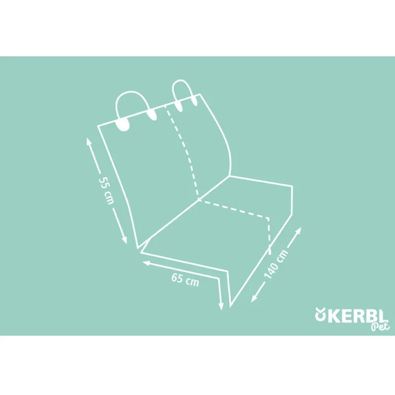 Kerbl Housse de Protection pour Voiture pour la Banquette Arrière Noir