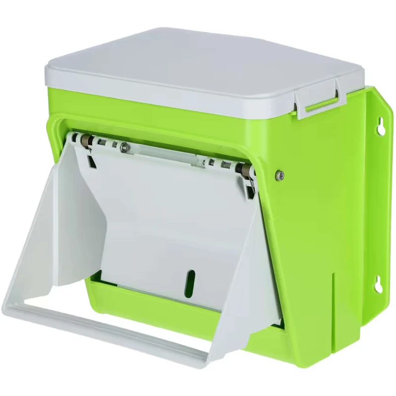 Kerbl Distributeur Automatique de Nourriture avec Clapet de Protection Vert