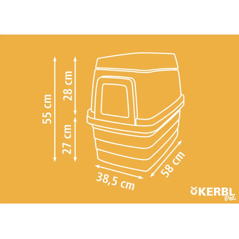Kerbl Abri à Lapin Plastique Gris/Orange
