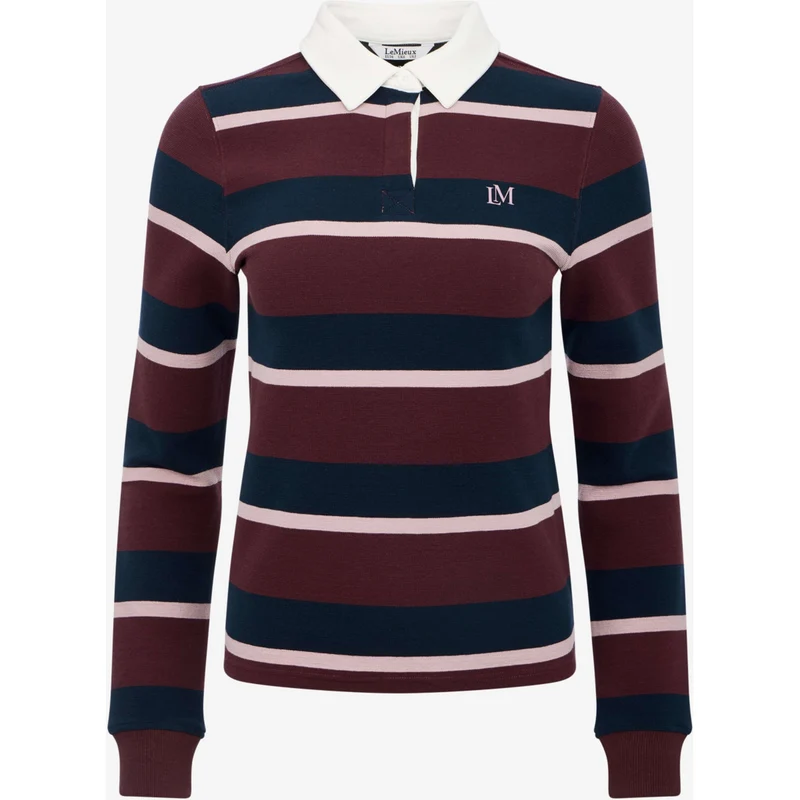 LeMieux Shirt Sloane Stripe Rugby Bramble