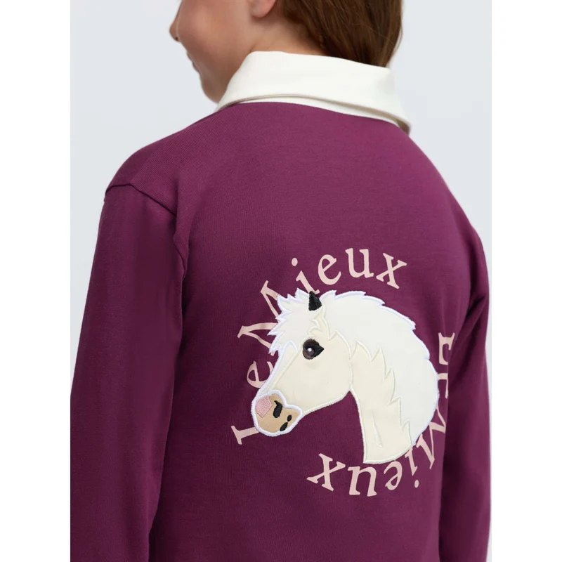 LeMieux Shirt Roman Rugby Kids Blackberry
