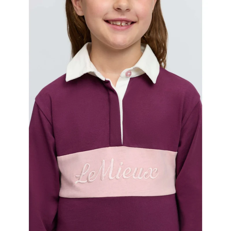 LeMieux Shirt Roman Rugby Kids Blackberry