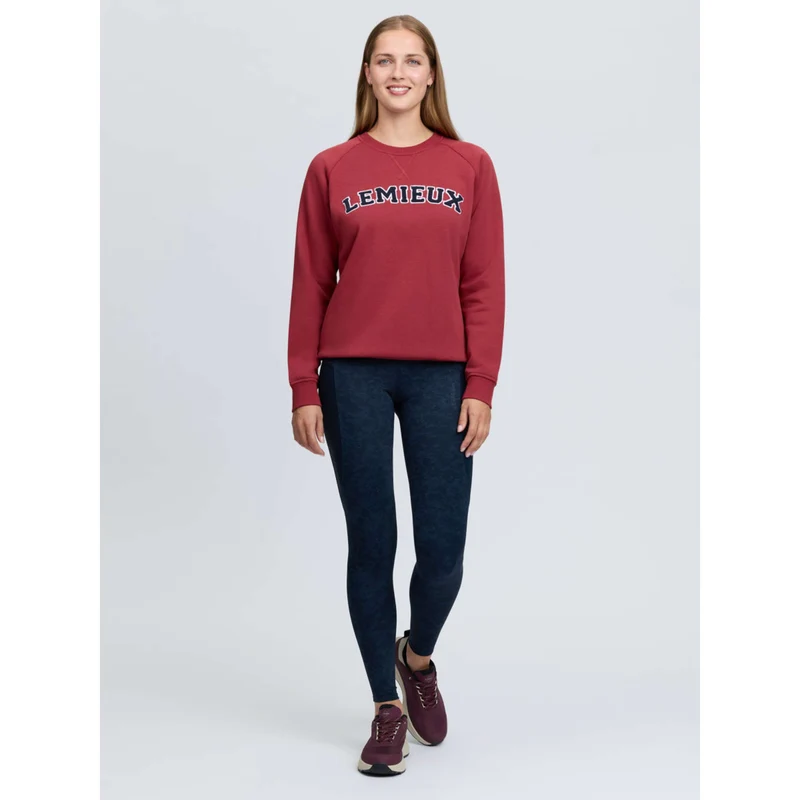 LeMieux Pull Vida Varsity Crew Neck Russet