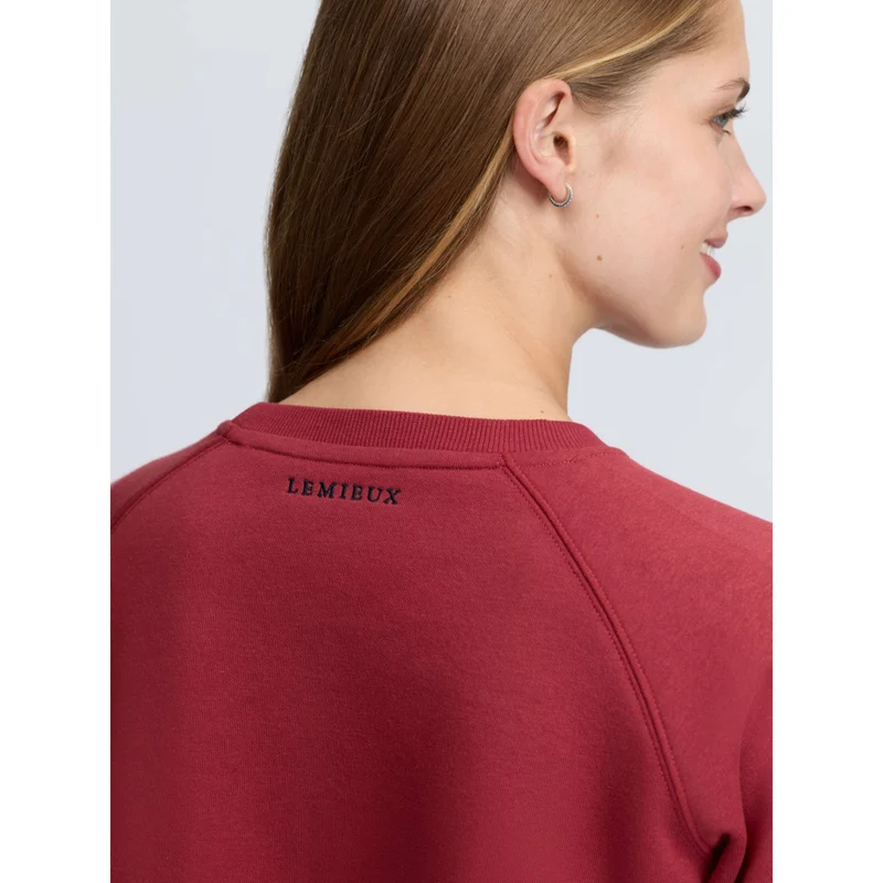 LeMieux Pull Vida Varsity Crew Neck Russet