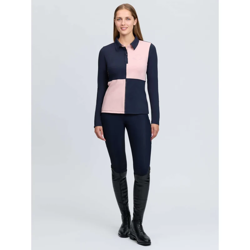 LeMieux Baselayer Harlequin Rugby Petal/Navy