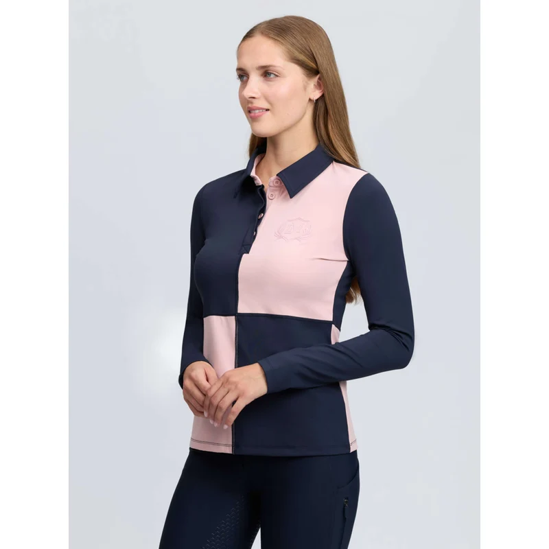 LeMieux Baselayer Harlequin Rugby Petal/Navy