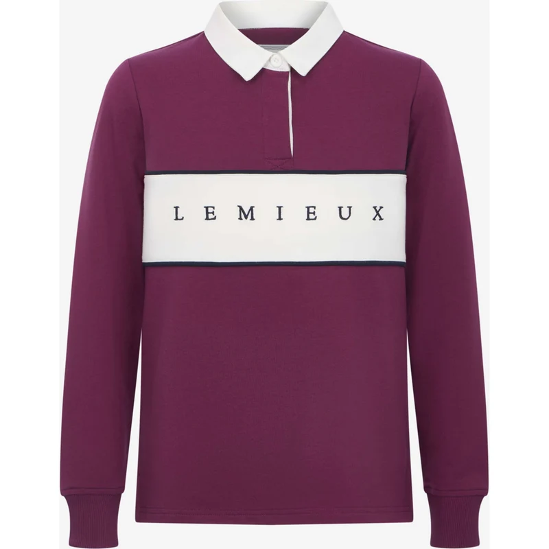 LeMieux Shirt Riley Rugby Kids Longues Manches Blackberry