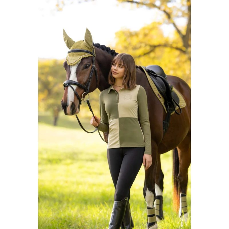 LeMieux Baselayer Harlequin Rugby Willow/Pear