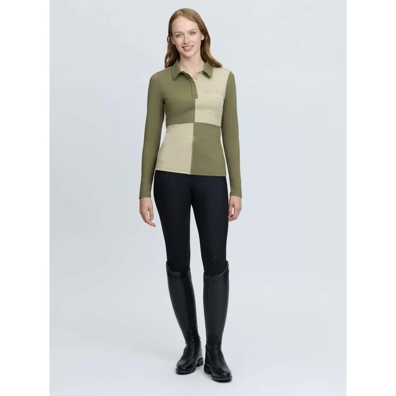 LeMieux Baselayer Harlequin Rugby Willow/Pear
