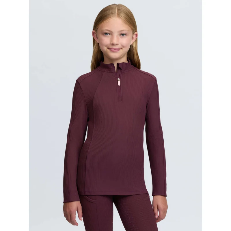 LeMieux Baselayer Raye Ribbed Kids Bramble