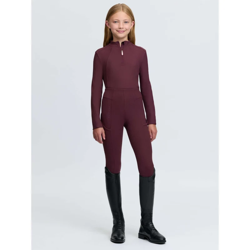 LeMieux Baselayer Raye Ribbed Kids Bramble