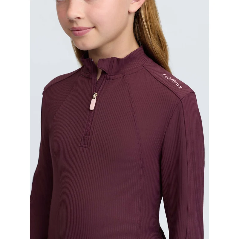 LeMieux Baselayer Raye Ribbed Kids Bramble
