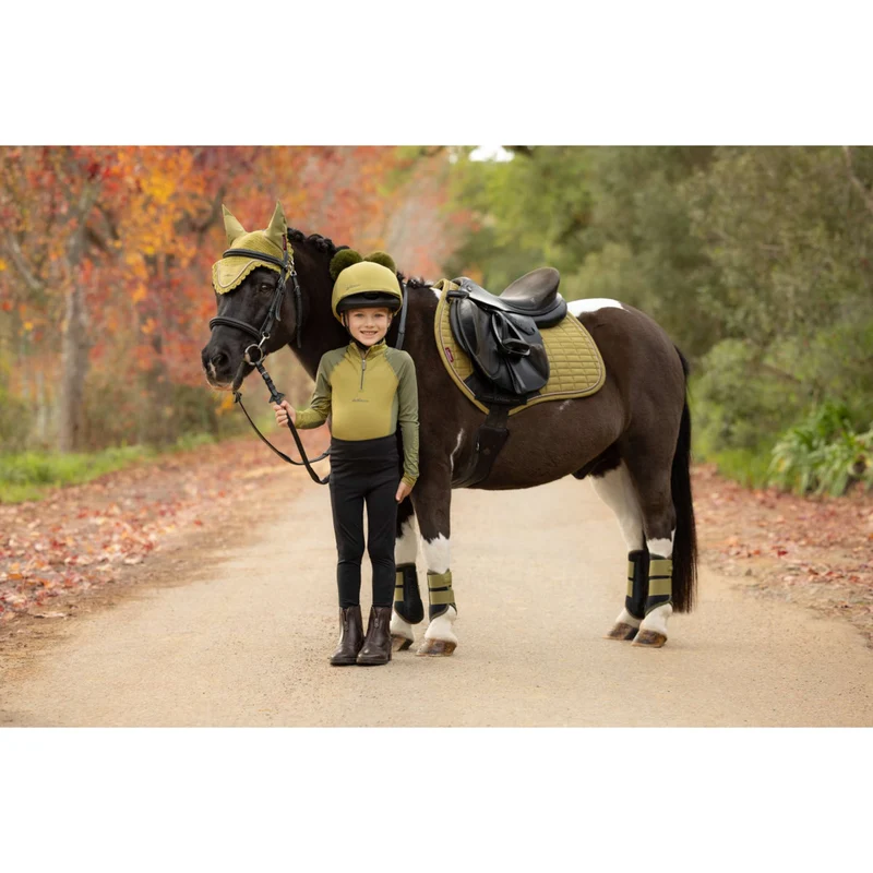 LeMieux Tapis de Selle Suede Close Contact Square de Saut Gooseberry