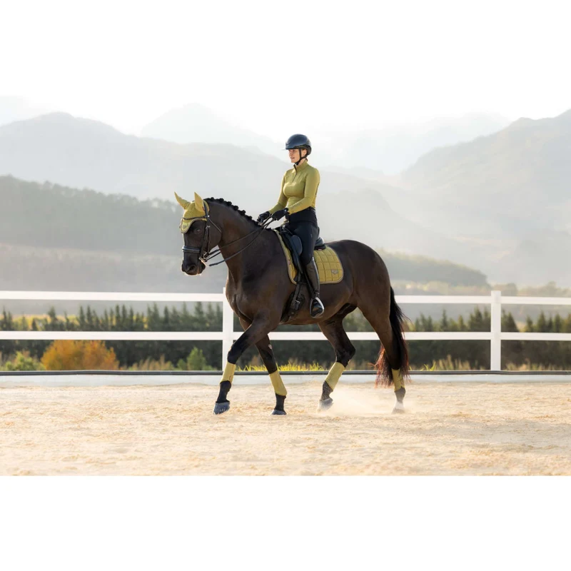 LeMieux Tapis de Selle Loire Classic Square Dressage Gooseberry