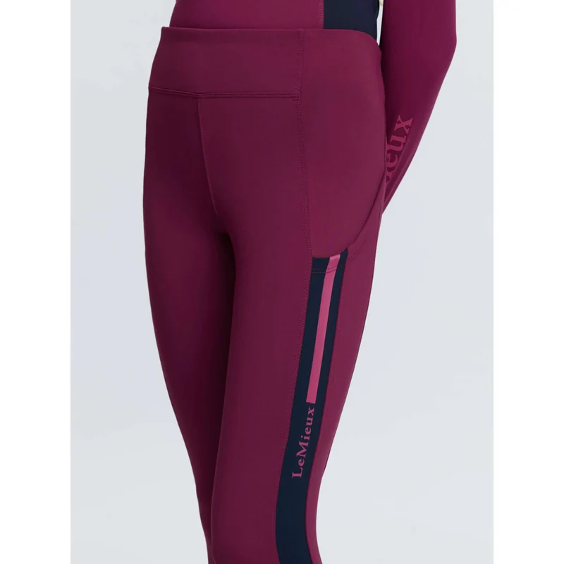 LeMieux Legging d'Équitation Orla Kids Full Grip Blackberry