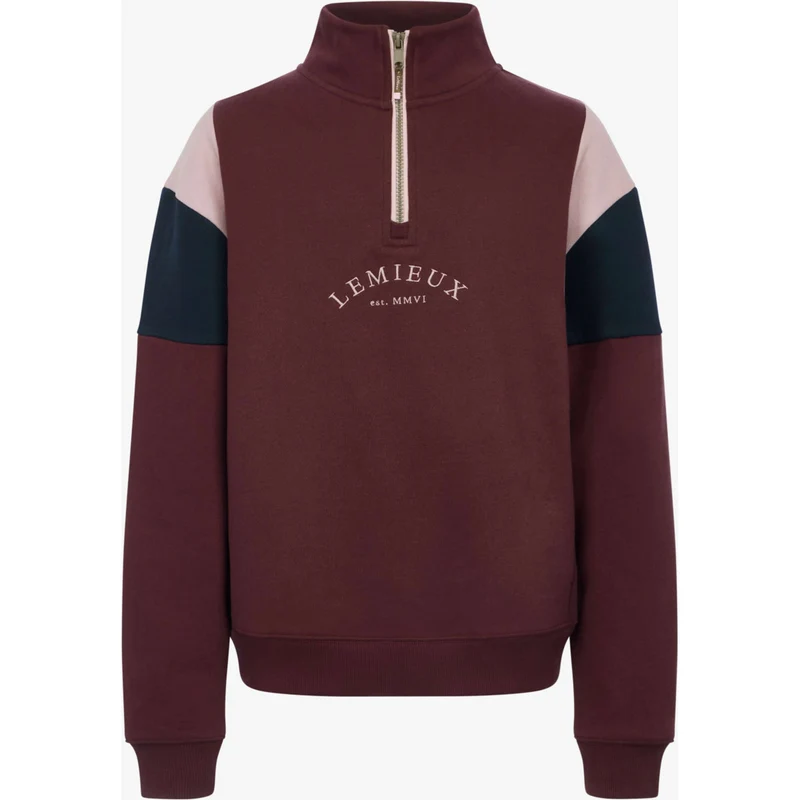 LeMieux Pull Viola Quarter Zip Kids Bramble