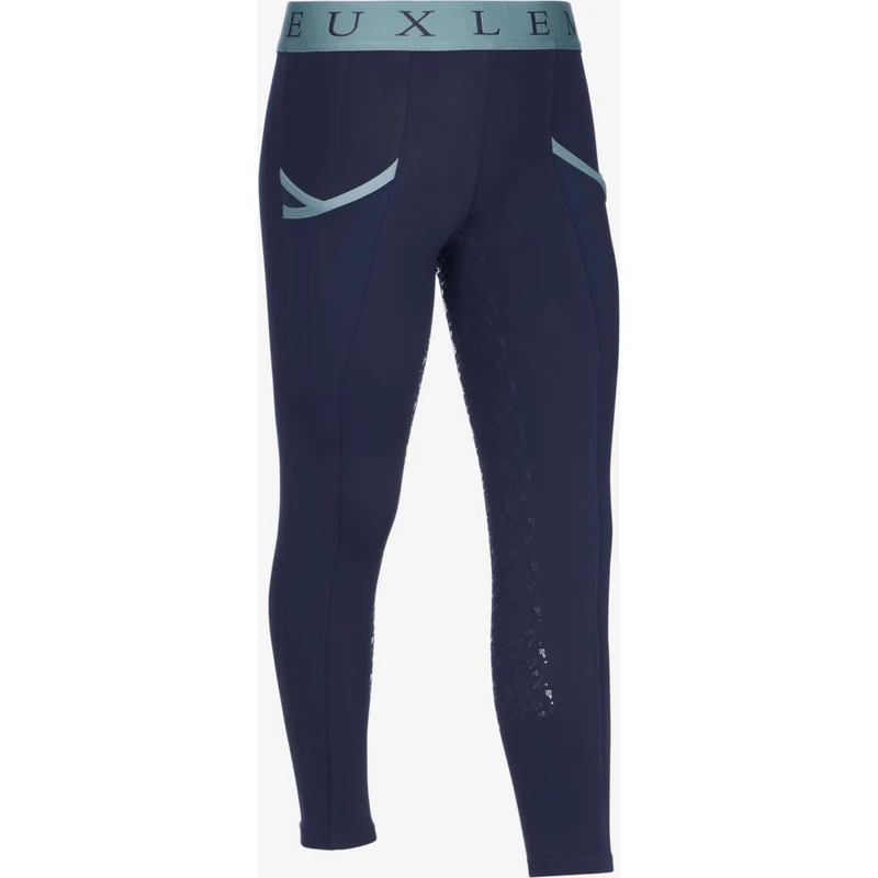 LeMieux Legging d'Équitation Kids Full Grip Navy/Aloe