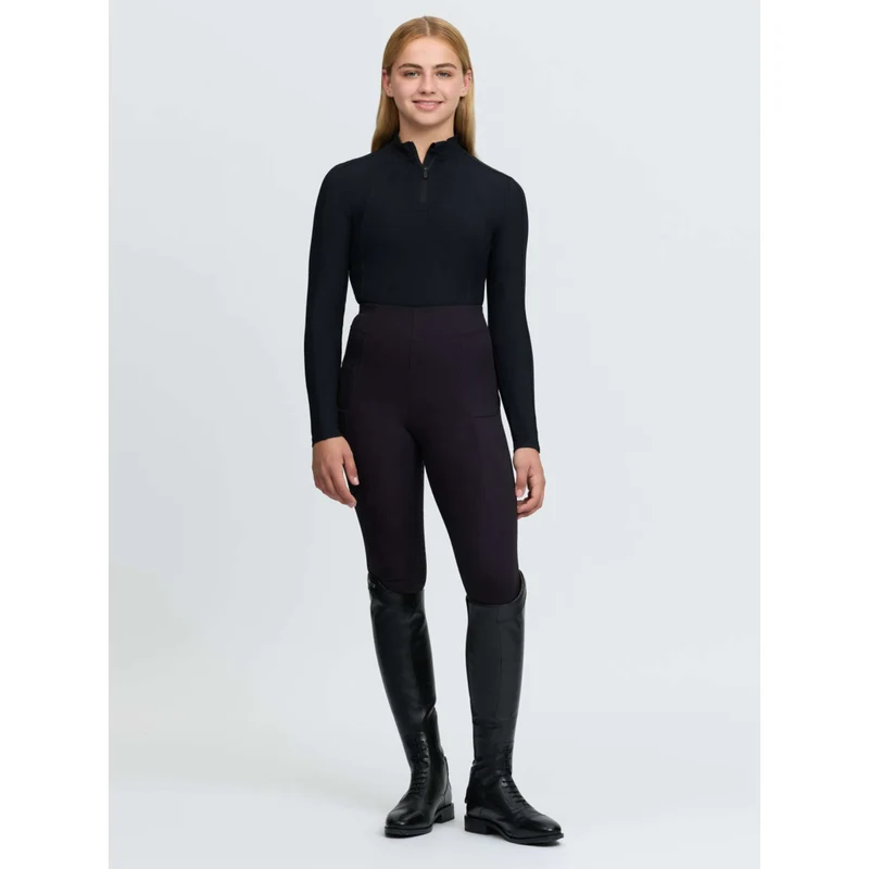 LeMieux Baselayer Raye Ribbed Kids Noir