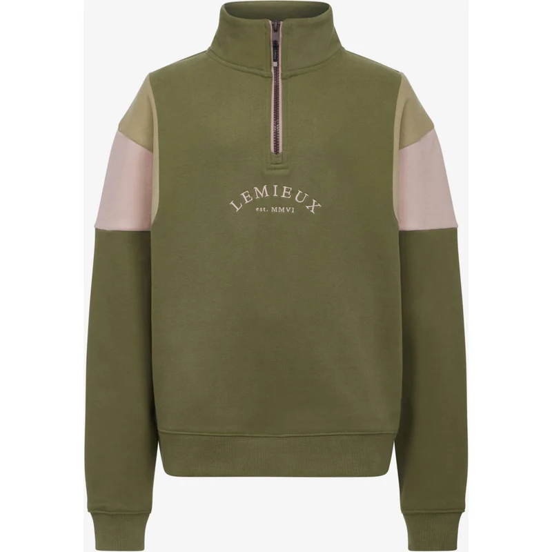 LeMieux Pull Viola Quarter Zip Kids Willow Green