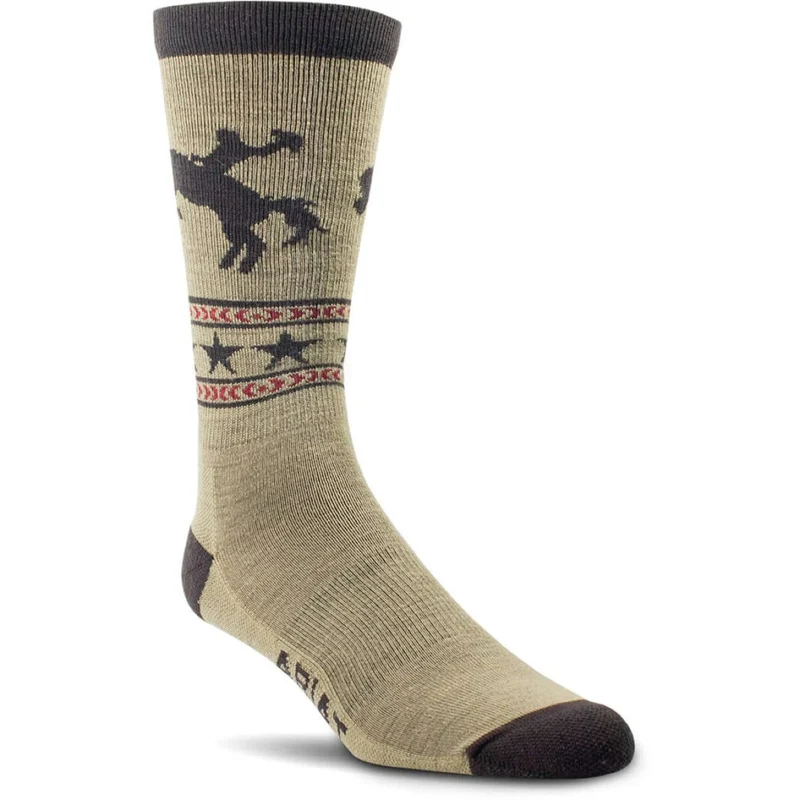 Ariat Chaussettes Bronc Rider Marron