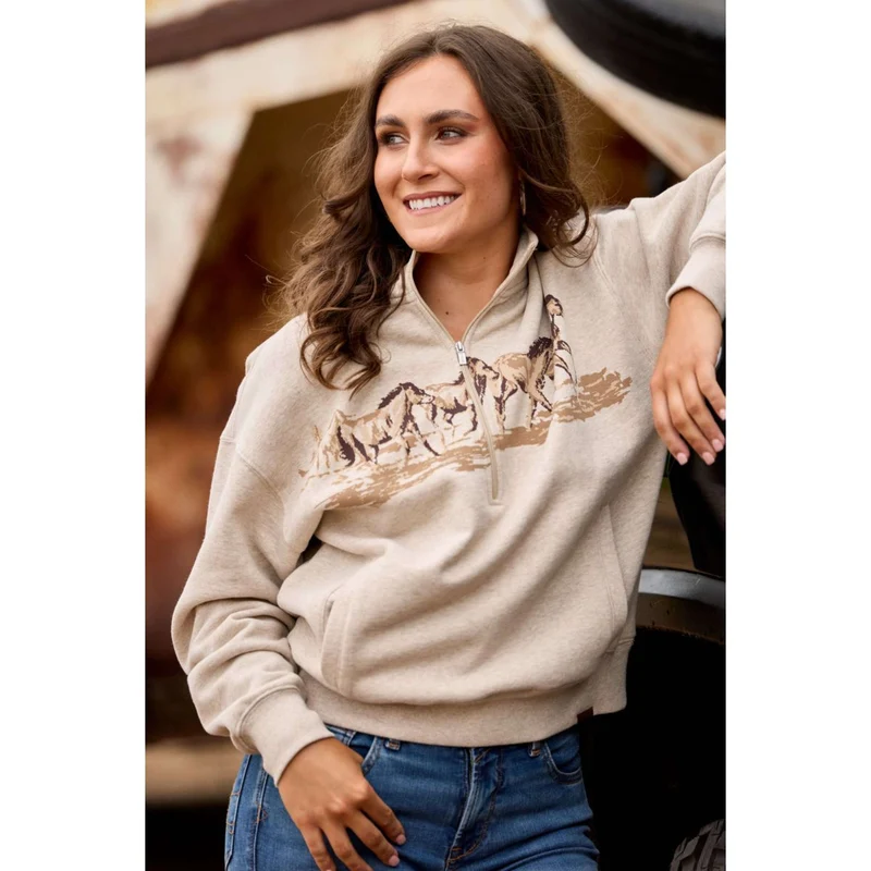 Ariat Pull-over Running Wild Femme Écru