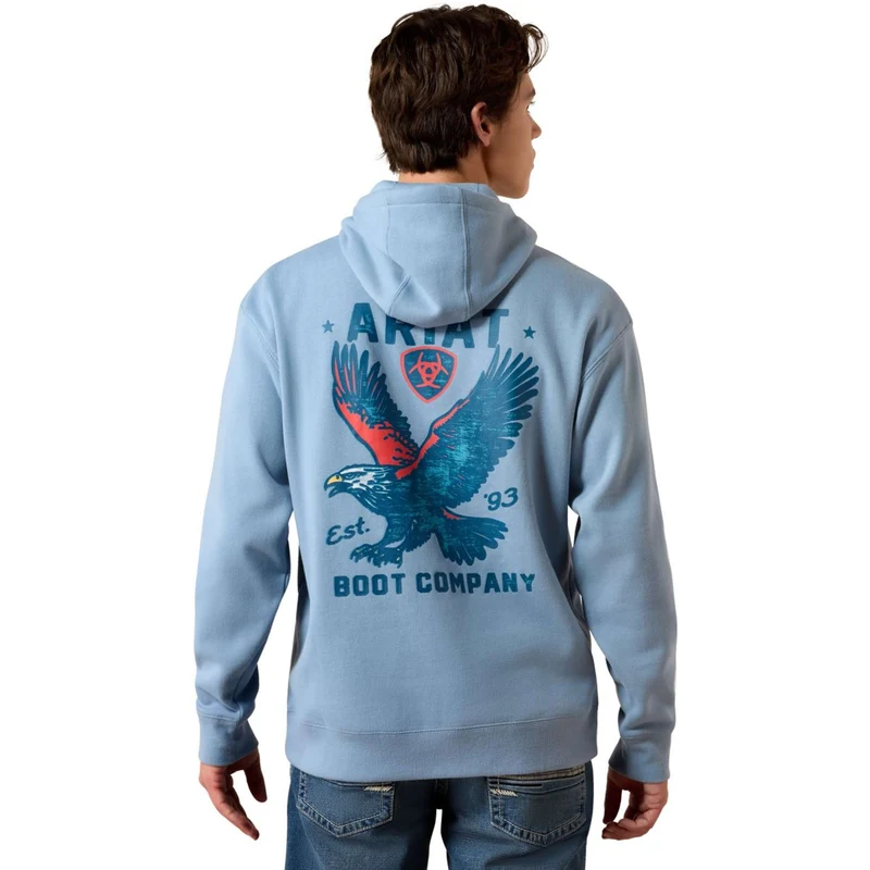 Ariat Pull Freedom Eagle Hommes Denim clair
