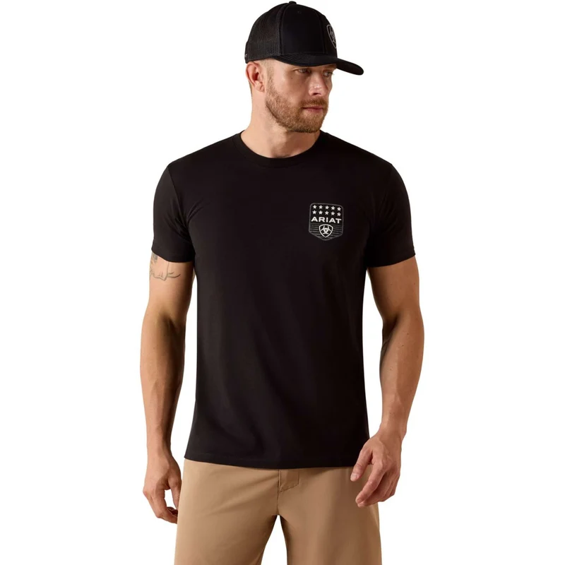 Ariat T-Shirt Patriotic Hommes Noir