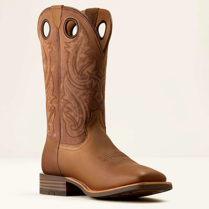 Ariat Bottes Western Highland Toughstock Hommes Distressed Brown/Tack Room Brown