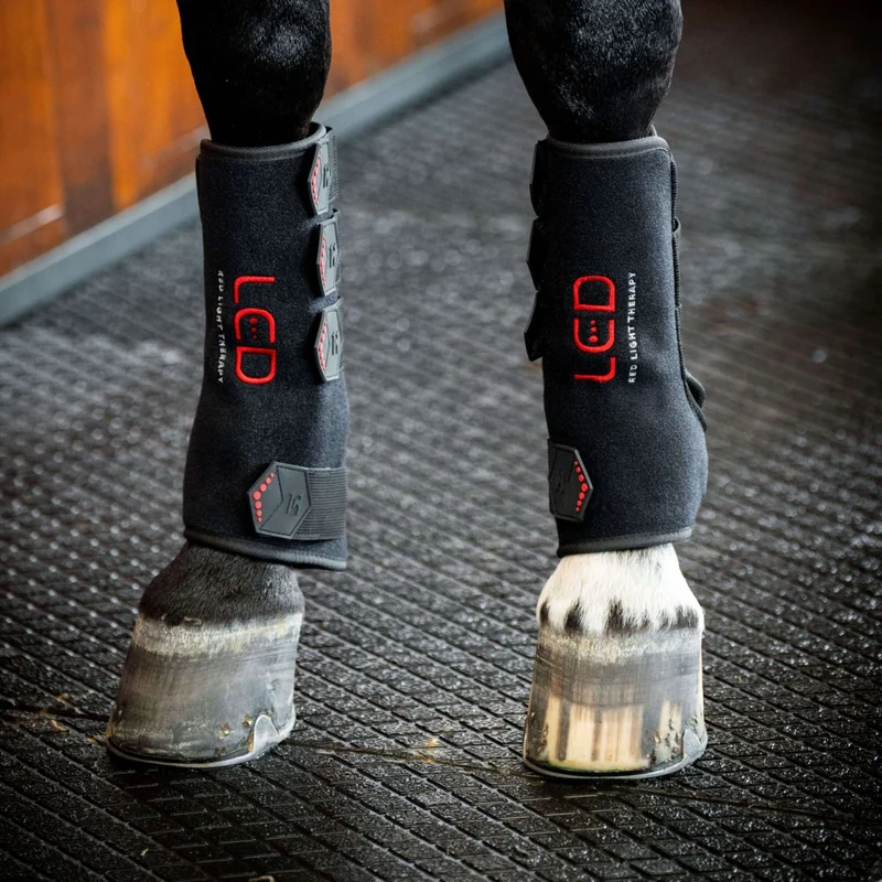 Horseware Leg Wraps LED Red Light Therapy Pair Noir/Noir